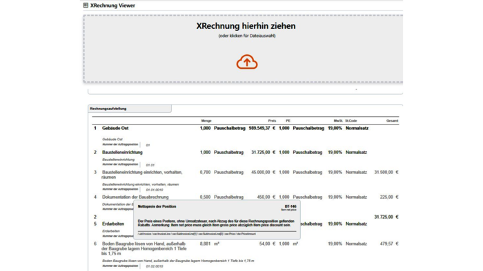Kostenloser XRechnungs-Viewer von MWM © MWM Software & Beratung GmbH