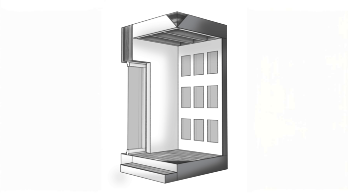 Grafische Visualisierung des Multimaterialmodells „Ökologischer Holzbau der Zukunft“ © Fraunhofer WKI