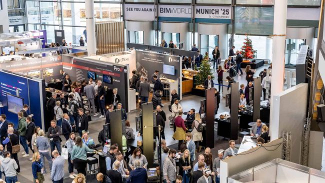 Am 26. und 27. November 2025 findet die BIM World MUNICH im ICM – International Congress Center Messe München statt. © RM Rudolf Müller Events GmbH/Chris Hartlmaier