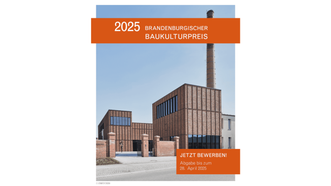 Brandenburgischer Baukulturpreis 2025 für Werke seit 2020
