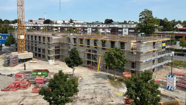 Seit dem Baustart im März 2025 laufen die Rohbauarbeiten auf Hochtouren. © PORR