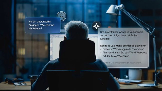 Der AI-Assistant in Vectorworks unterstützt bei KI-Visualisierungen © Vectorworks, Inc.