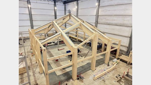 Die Montage der Tragkonstruktion ist im Oktober 2025 gestartet. © Christian Bestle/BC Montagebau GmbH