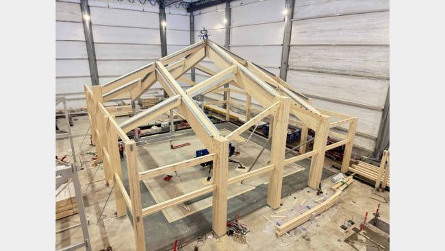 Die Montage der Tragkonstruktion ist im Oktober 2025 gestartet. © Christian Bestle/BC Montagebau GmbH