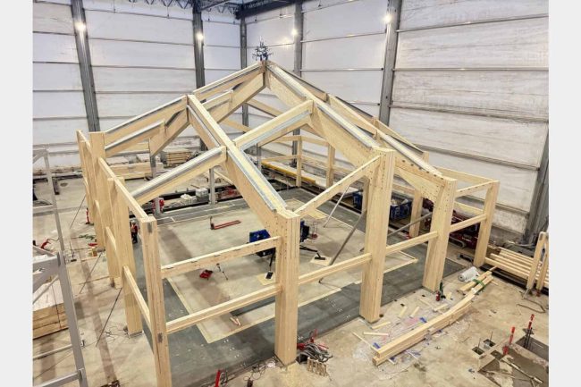 Die Montage der Tragkonstruktion ist im Oktober 2025 gestartet. © Christian Bestle/BC Montagebau GmbH