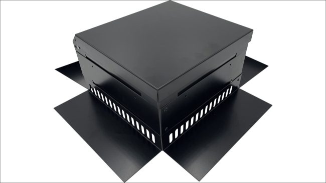 Die Retentionsbox wird aus pulverbeschichtetem Aluminium hergestellt, ist aufklappbar und beliebig in der Höhe aufstockbar. © Fleck GmbH