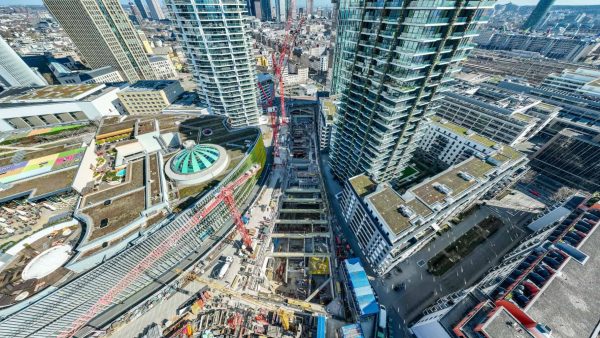Die neue U‑Bahn‑Station Güterplatz der Frankfurter Linie U5 wird Schritt für Schritt sichtbar. © PORR