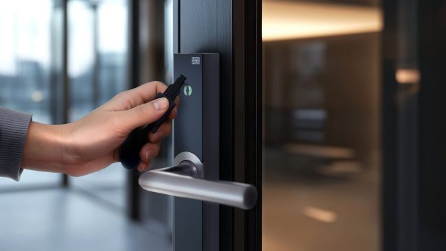 Die neuen elektronischen Türbeschläge können auch bei Modernisierungen oder beim Nachrüsten im Bestand verwendet werden. © Winkhaus