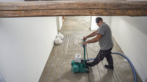 Fräsung in Bestandsboden - Draufsicht © Nordwærme