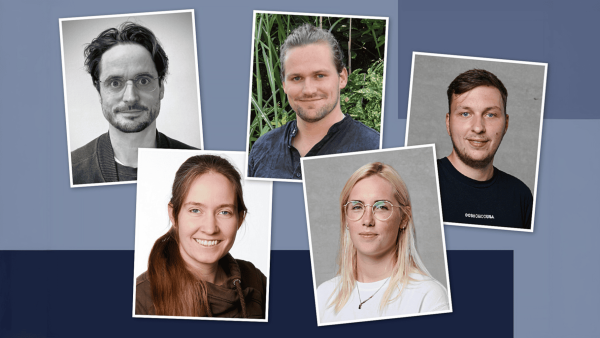 Die Gewinnerinnen und Gewinner des Nachwuchs-Innovationspreises Bauwerkserhaltung 2025: Stefan Schanzenbach (1. Platz), Alina Byl (2. Platz), Ben Brodowski (3. Platz) sowie Jana Bauer und Max Brockerhoff (beide Sonderpreis) (von links) © Bilder privat