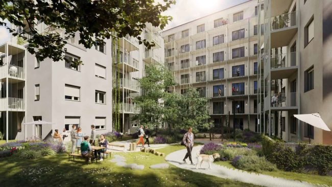 Im Berliner Stadtteil Neukölln realisiert Porr das Wohnprojekt „ODER“. © Blue Moon Virtual GmbH