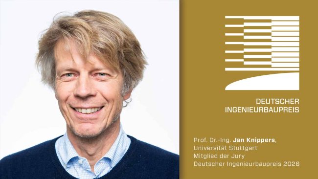 Prof. Dr.-Ing. Jan Knippers, Universität Stuttgart, Jurymitglied des Deutschen Ingenieurbaupreises 2026 © INTCDC