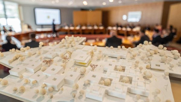 Modell zum Entwurf des Wettbewerbsgewinners h4a Gessert + Randecker Architekten © Gelhausen / HSU / UniBwH