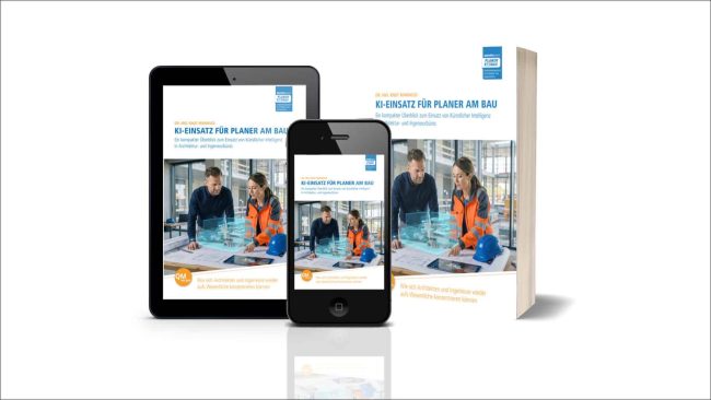Neues eBook: KI-Einsatz für Planer am Bau – ein kompakter Überblick zum Einsatz von Künstlicher Intelligenz in Architektur- und Ingenieurbüros © QV_PaB