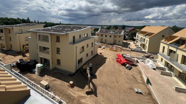 Direkt am beliebten Cospudener See entsteht ein familienfreundliches Quartier mit maritimem Flair – mitten im touristischen Herzen der Region. © PORR