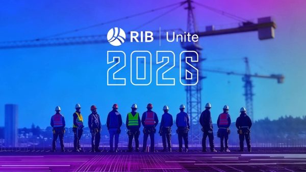 RIB Unite, virtuelles Event für die Vordenker der Baubranche findet am 19. März statt. Die kostenfreie Veranstaltung in englischer Sprache richtet sich an Planungsbüros und bauausführende Unternehmen gleichermaßen. © RIB Software GmbH