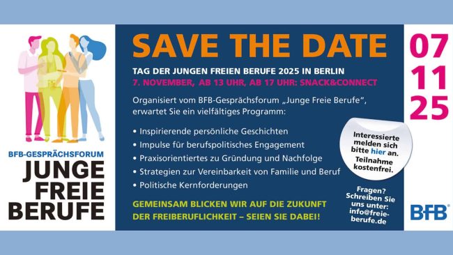 Tag der jungen Freien Berufe am 7. November 2025 in Berlin © BFB