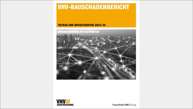 VHV-Bauschadenbericht Tiefbau und Infrastruktur 2024/25 erschienen © VHV Bauforschung / Fraunhofer IRB