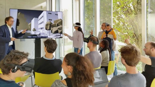 Gemeinsam städtebauliche Planungsvarianten virtuell erleben, bewerten und verändern steht im Zentrum des Forschungsprojekts „Bauhaus Participation Lab“. Quelle: Bauhaus-Universität Weimar