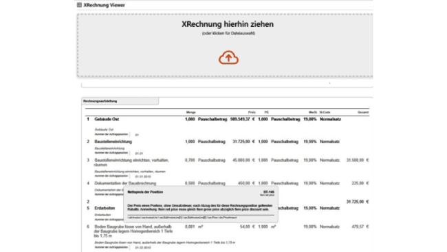 Kostenloser XRechnungs-Viewer von MWM © MWM Software & Beratung GmbH