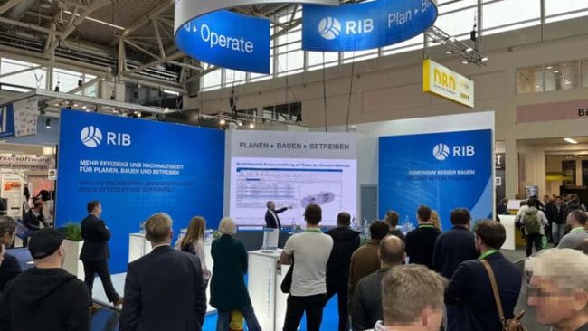 Auf der BAU 2025 wird es am Messestand von RIB (Halle 3