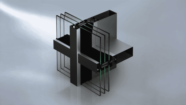 Die objektspezifisch anpassbare Ausführung AOC 50 / 60 Reno ermöglicht eine Fassadensanierung im laufenden Gebäudebetrieb ohne längere Unterbrechungen. © Schüco International KG
