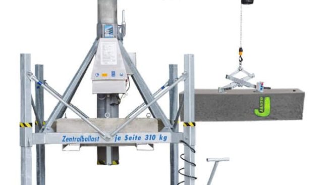 Jasto Quadro Lang Therm und Phon werden grundsätzlich mit einem Kleinkran versetzt. © Jasto Baustoffwerke