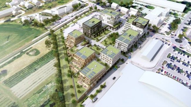 Das Gewerbegebiet Erding Süd beherbergt bisher hauptsächlich Fachmärkte. Künftig sollen in einer Mischnutzung Einzelhandel