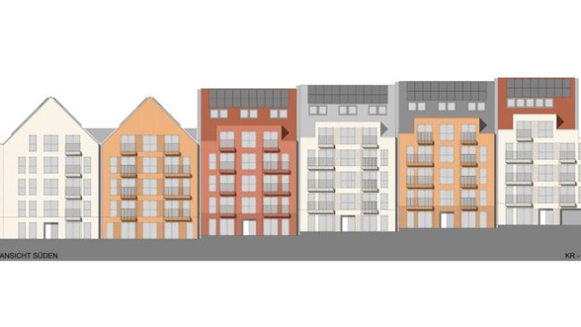 Im Auftrag der Ordensgemeinschaft „Schwestern von der Göttlichen Vorsehung“ realisiert die Niederlassung Münster des PORR Hochbau West ein schlüsselfertiges Mehrfamilienhaus. © KR-Architekten