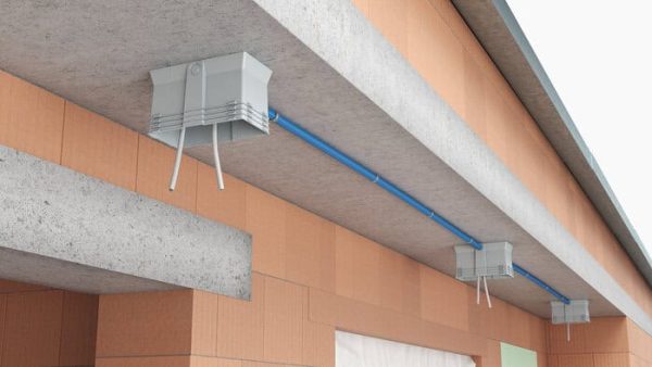 ThermoX Iso+ ist die optimale Lösung für die Installation von LED-Leuchten und Einbaugeräten in Außendecken mit Wärmedämmverbundsystem © KAISER GmbH & Co. KG