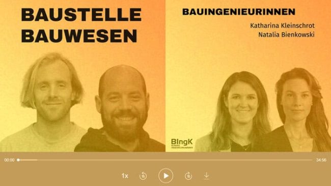 Seit 5. Februar 2024 online: erster Podcast „Baustelle Bauwesen“ in Zusammenarbeit mit der Bundesingenieurkammer © Michael und Philip Kalkbrenner