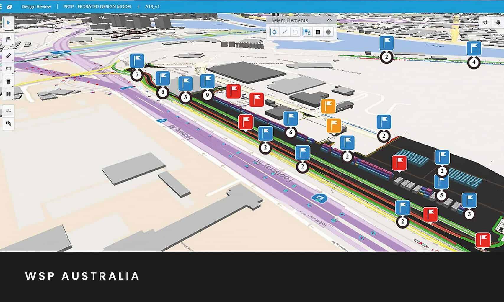 Mit dem Projekt zur Umgestaltung der Hafenbahn (PRTP) als digitales Fallbeispiel konnte WSP 300 Arbeitsstunden einsparen und Nacharbeiten reduzieren. | Bild: WSP Australia